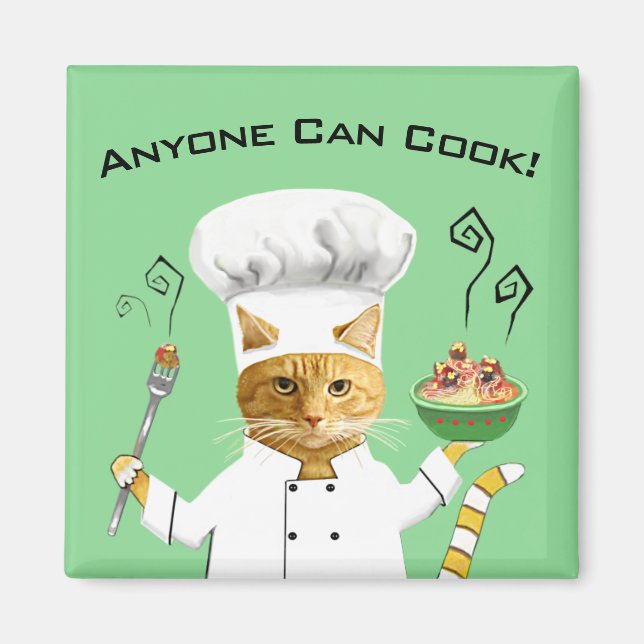 ¡Cualquiera Puede Cocinar! imán de refrigerador Ki (Frente)