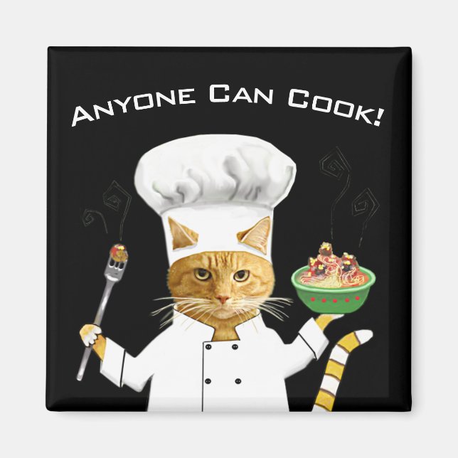 ¡Cualquiera Puede Cocinar! imán de refrigerador Ki (Frente)