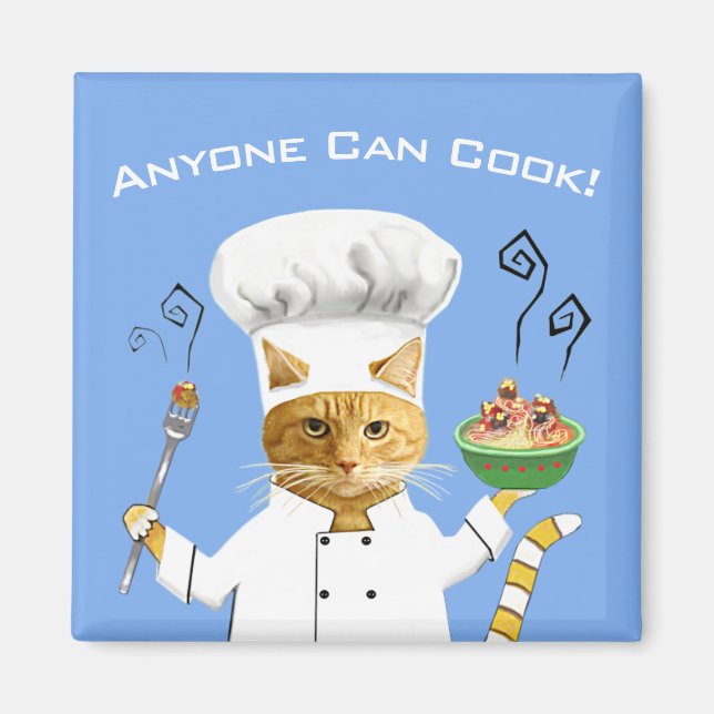 ¡Cualquiera Puede Cocinar! imán de refrigerador Ki (Frente)