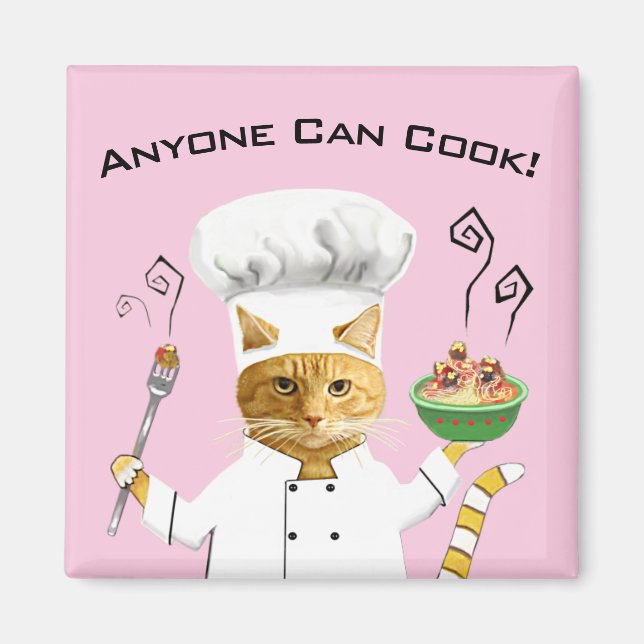 ¡Cualquiera Puede Cocinar! imán refrigerador de ga (Frente)