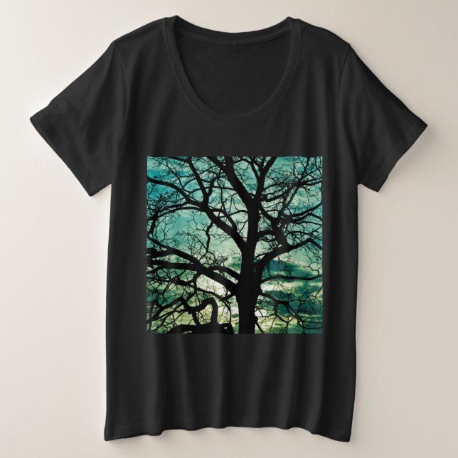 ¿Cuán celoso será la luna? Silhouette de árbol (Anverso del diseño)