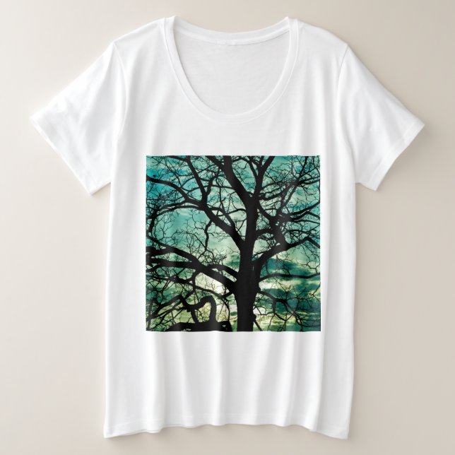 ¿Cuán celoso será la luna? Silhouette de árbol (Anverso del diseño)