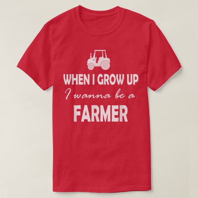Cuando crezca quiero ser una camiseta de granjero (Diseño del anverso)