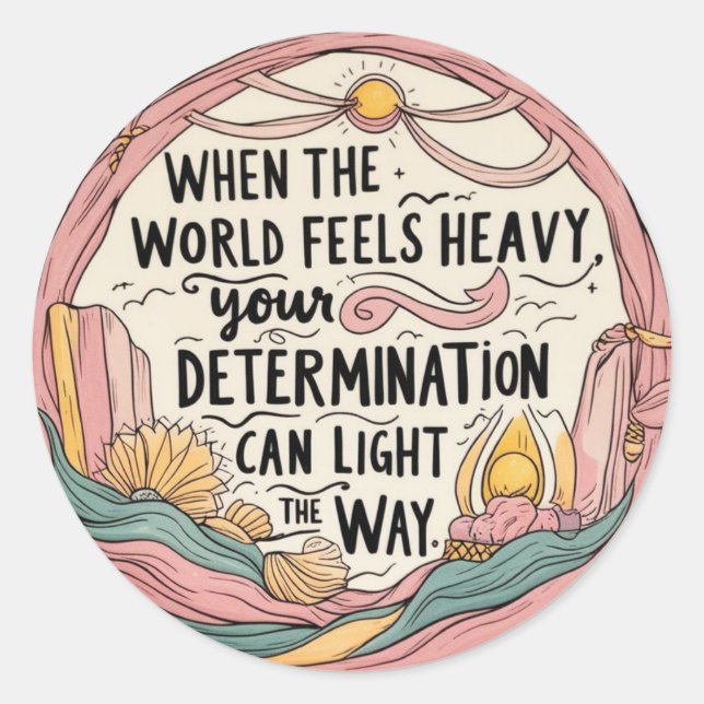 Cuando el mundo se siente Pegatina (Anverso)