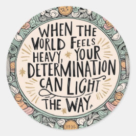 Cuando el mundo se siente Pegatina