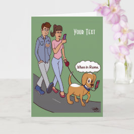 Cuando en Roma dobló la tarjeta de felicitación