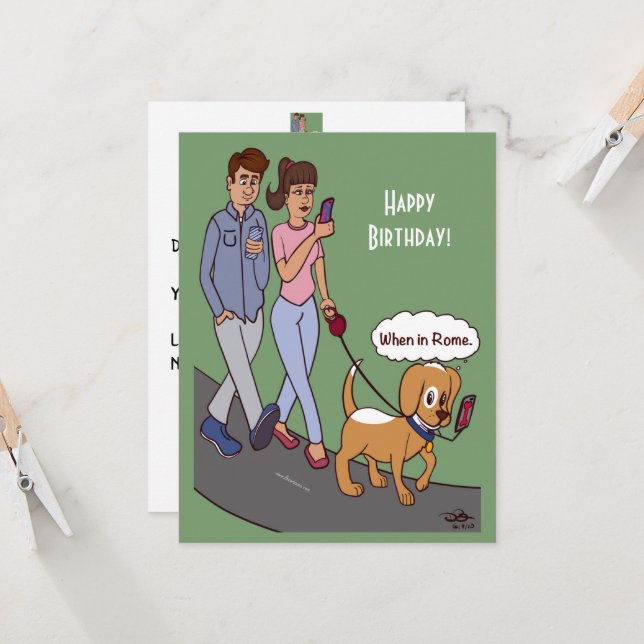 Cuando en Roma la tarjeta plana (Anverso/Reverso In Situ)