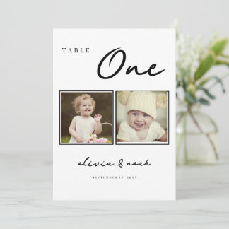 Cuando éramos tarjetas de mesa de boda, número de