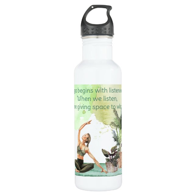 Cuando escuchamos agua yoga botellas de agua (Anverso)