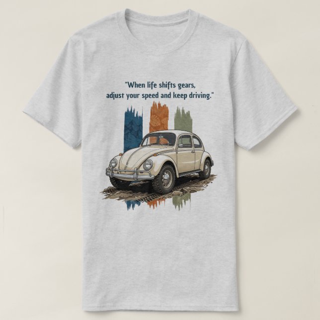 "Cuando la vida cambia de marcha" Camiseta vintage (Diseño del anverso)