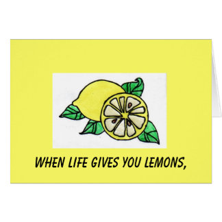 Cuando la vida le da los limones,