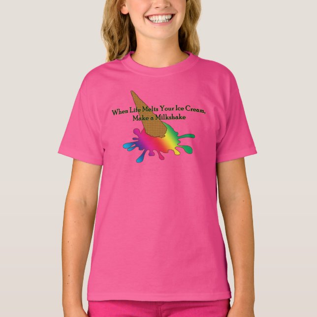 Cuando la vida se derrite la camiseta del helado (Anverso)