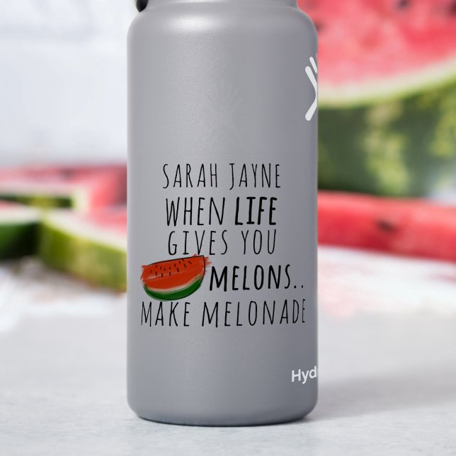 Cuando la vida te da a los melones un Pegatina de  (If you need a sticker to remind you to make melonade - here you go.)