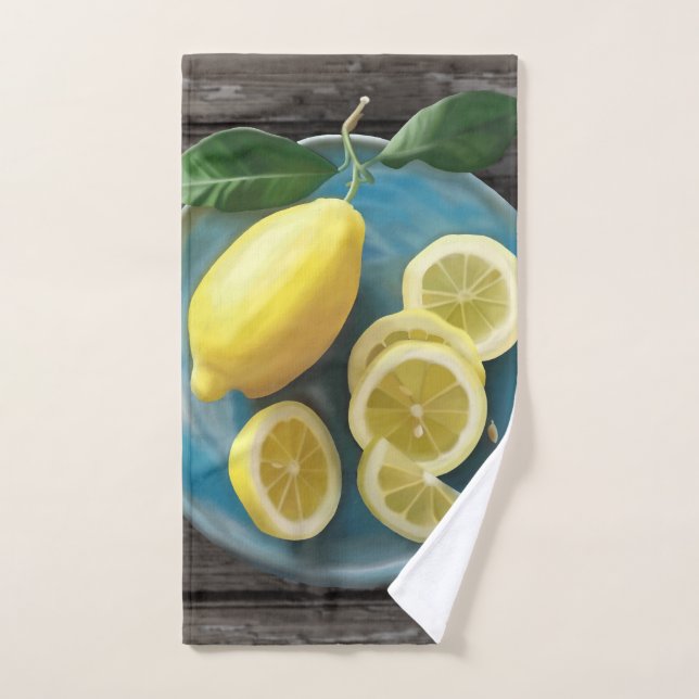 Cuando la vida te da lemas | Tarjeta de fruta acua (Toalla de mano)