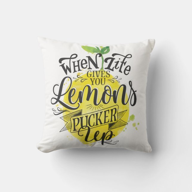 "Cuando la Vida te Da Limones" Almohada Doble Cara (Anverso)