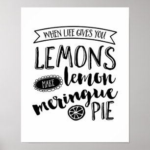 Cuando la vida te da limones impresión poster