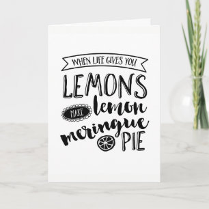 Cuando la vida te da limones una tarjeta de saludo