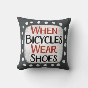 Cuando las bicicletas llevan Cojín decorativo de z