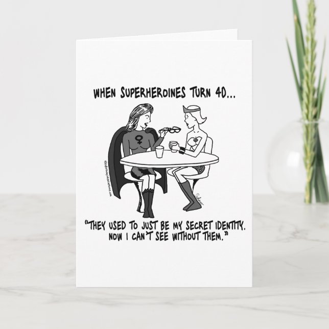 Cuando las superheroínas dan 40 tarjetas de felici (Anverso)