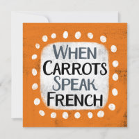 Cuando las zanahorias hablan la tarjeta de felicit