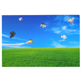 Cuando los cerdos vuelan al arte Metalizado