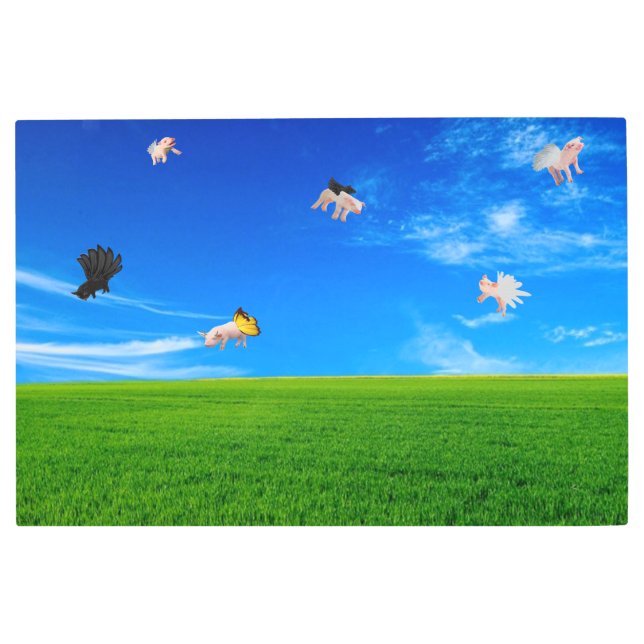 Cuando los cerdos vuelan al arte Metalizado (Anverso)