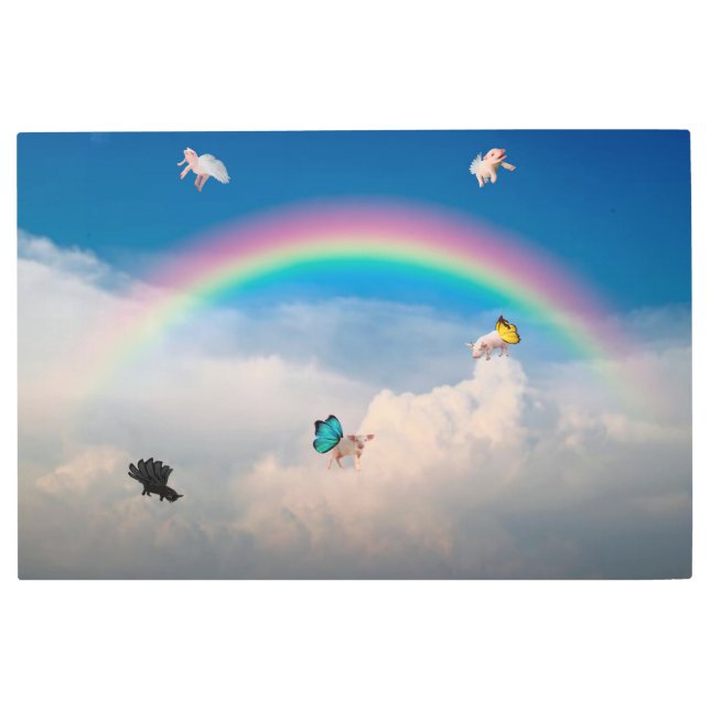 Cuando los cerdos vuelan al arte Metalizado (Anverso)