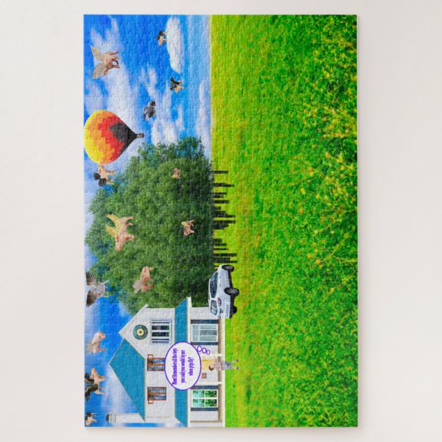 Cuando los cerdos vuelan al rompecabezas (Vertical)