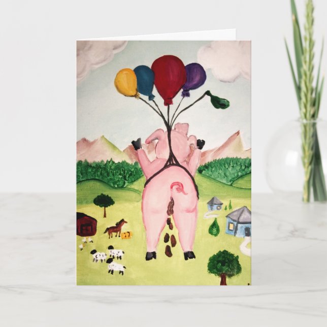 Cuando los cerdos vuelan la nueva tarjeta de (Anverso)