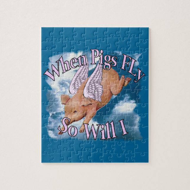 Cuando los cerdos vuelan tamaños del rompecabezas (Vertical)