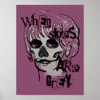 cuando los cielos son posters de esqueletos grises