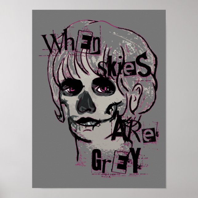 cuando los cielos son posters de esqueletos grises (Frente)