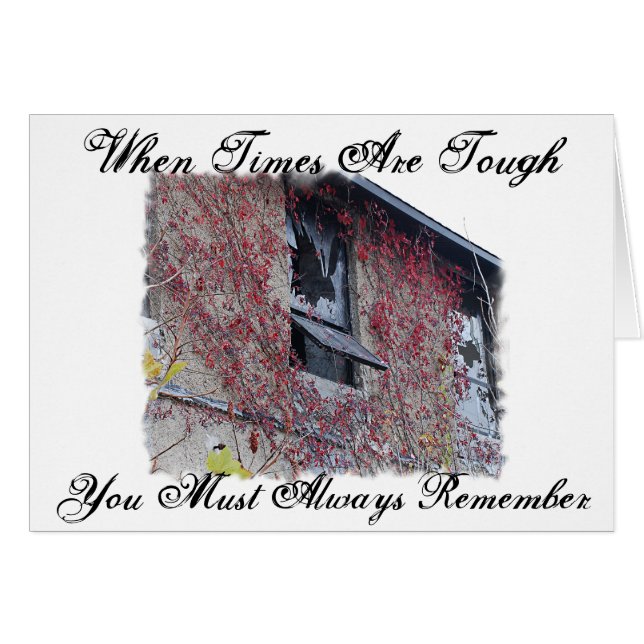 Cuando los tiempos son duros carde (Anverso (Horizontal))