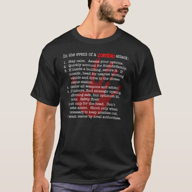 Cuando los zombis atacan (para el camisetas (Anverso)