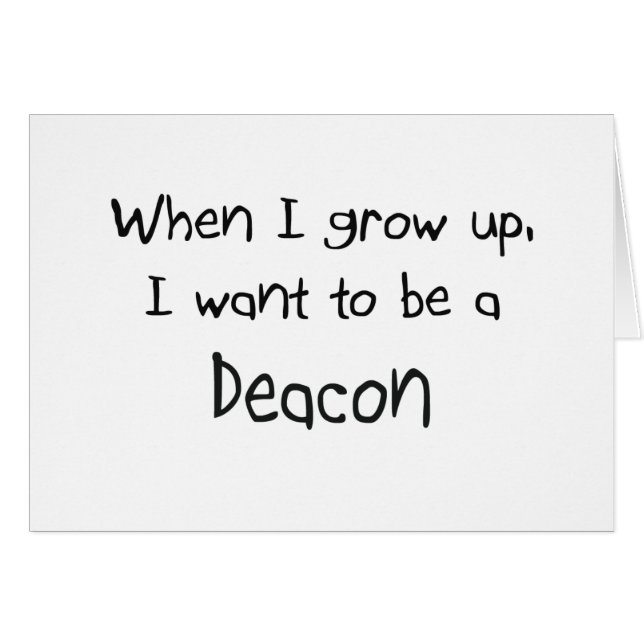 Cuando me crezco quiera ser un diácono (Anverso (Horizontal))