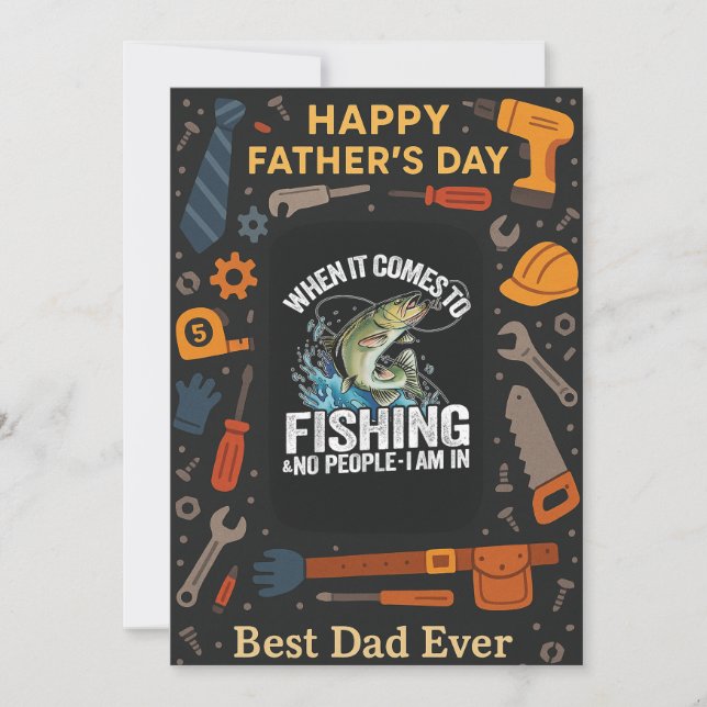 Cuando se trata de pescar la mejor tarjeta de padr (Anverso)