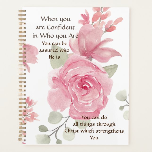 Cuando su planificador empresarial Floral Pink (Anverso)