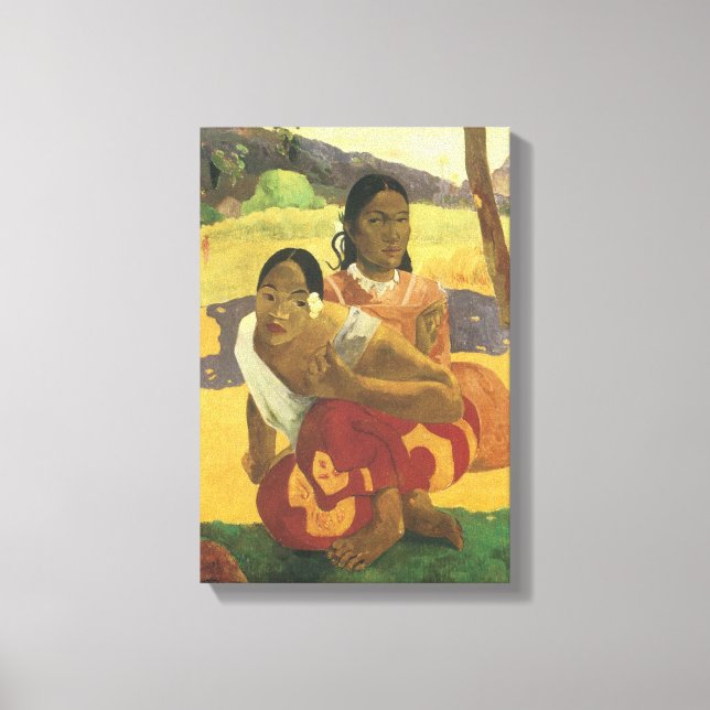 ¿Cuándo te vas a casar?, de Paul Gauguin, arte vin (Anverso)