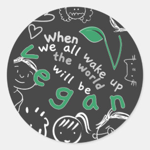 Cuando Todos Despertemos - Pegatinas Vegan
