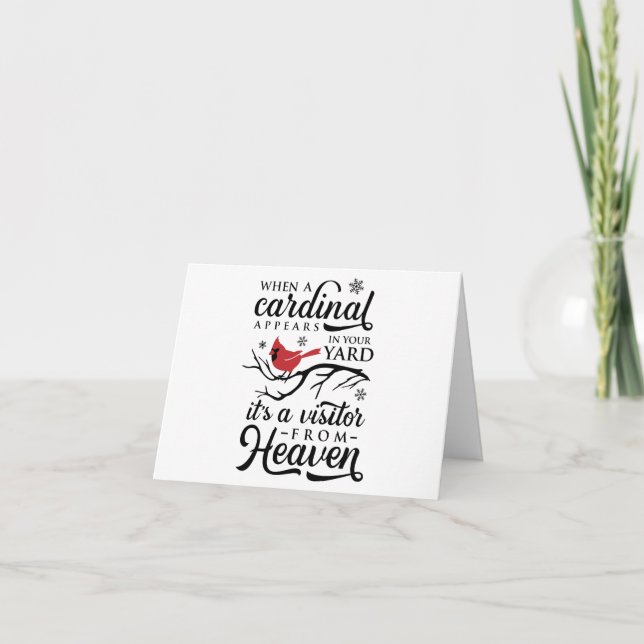 Cuando un cardenal está en tu jardín Tarjeta PERSO (Anverso)