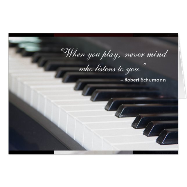 Cuando usted juega la tarjeta del piano (Anverso (Horizontal))