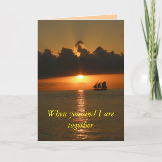 Cuando usted y yo somos juntos - TARJETA