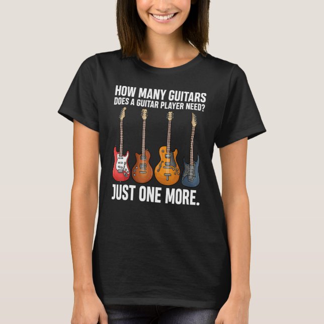 Cuántas guitarras para camiseta de guitarrista (Anverso)