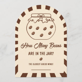 Cuántas semillas de café Tarjeta de juego de baby