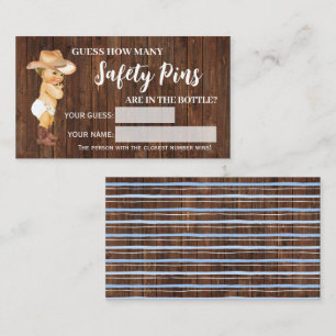 Cuántas tarjetas de juego Baby Shower de Cowboy Pi