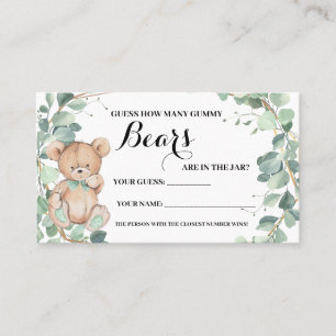 ¿Cuántas tarjetas de juego de Baby Shower Gummy Be