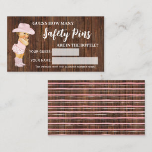 Cuántas tarjetas de juego de Baby Shower para chic