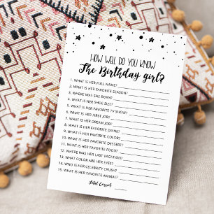 ¿Cuánto conoces a la tarjeta de juego de la cumple