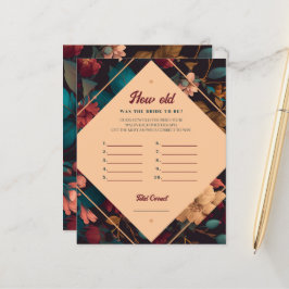 ¿Cuántos años tenía la novia? Hoja de papel de jue