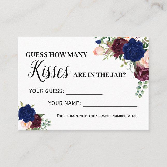 Cuántos besos juegan con tarjeta de ducha española (Anverso)